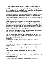 Ôn tập kiểm tra giữa kì 1 Hoạt động trải nghiệm 6