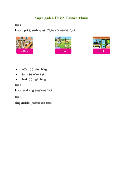 Giải Tiếng Anh lớp 4 Unit 2: Lesson Three | Family and Friends