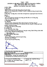 Giáo Án Hình Học 9 Học Kỳ 1 Theo Phương Pháp Mới
