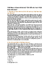 Việt Nam có bao nhiêu họ? Chi tiết các họ ở Việt Nam thế nào?