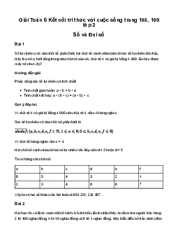 Giải toán 6 Bài tập ôn tập cuối năm - Kết nối tri thức với cuộc sống | Kết nối tri thức