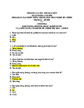 TRẮC NGHIỆM KINH TẾ CHÍNH TRỊ - KHÓA HỌC 2023