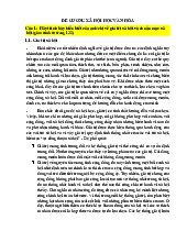 Đề cương Môn Xã hội học văn hóa | Đại học Văn hóa Hà Nội