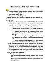 Đề cương Môn Xã hội học pháp luật | Trường Đại học Luật Hà Nội