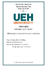 Tiểu luận môn Quản trị học - trường đại học kinh tế- tài chính thành phố Hồ chí minh