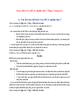 Soạn bài Con hổ có nghĩa | Ngữ văn 7 Tập 2 Kết nối tri thức