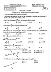 Đề giữa kì 2 Toán 6 năm 2024 – 2025 trường THCS Nguyễn Thiện Thuật – Đà Nẵng