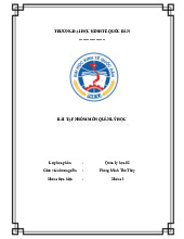 Phân Tích Vấn Đề Doanh Nghiệp | Môn Quản lý học - Đại học Kinh Tế Quốc Dân
