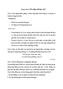 Soạn bài Ôn tập cuối học kì I - Chân trời sáng tạo 6