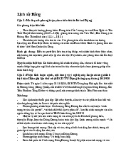 Lịch sử Đảng Cộng sản Việt Nam: Những quan điểm và thành quả.- Đề cương môn lịch sử Đảng  -Trường Đại học công đoàn