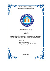 Nghiên cứu những tác động của việc học online đến chất lượng học tập của sinh viên | Bài thảo luận Phương pháp nghiên cứu khoa học