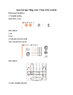 Sách bài tập Tiếng Anh 3 Global Success Unit 4 Our bodies