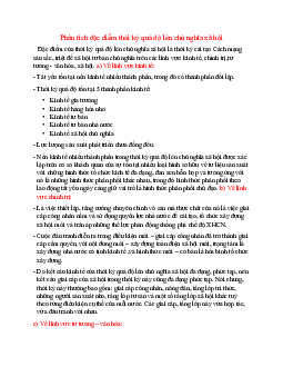 Phân tích đặc điểm thời kỳ quá độ lên chủ nghĩa xã hội?