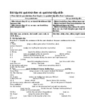 Bài tập thì quá khứ đơn và quá khứ tiếp diễn - Tiếng Anh 6