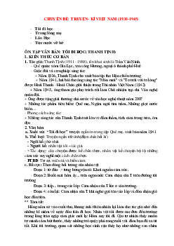 Chuyên đề truyện kí Việt Nam Ngữ văn 8