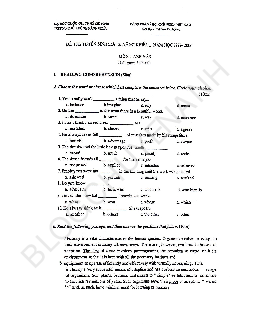 Đề thi tuyển sinh lớp 10 năng khiếu môn Tiếng Anh năm học 1999-2000 - THPT Năng Khiếu, ĐHQG TP Hồ Chí Minh