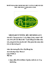 Chủ đề 1: Trong văn bản “ Cần, Kiệm, Liêm, Chính” viết năm 1947, Hồ Chí Minh viết: “ Lười biếng là kẻ địch chủa Cần, cũng là kẻ thù của dân tộc” môn Tư tưởng Hồ Chí Minh  | Trường Đại học Kinh doanh và Công nghệ Hà Nội