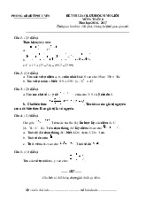 Đề thi giao lưu học sinh giỏi toán lớp 6 I Toán cao cấp