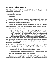 Bài thảo luận nhóm ôn tập - Triết học Mác-Lê nin | Trường Đại học Tài nguyên và Môi trường Hà Nội