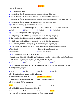 Đề cương ôn tập học kì 2 môn Hóa học 10 sách Kết nối tri thức với cuộc sống