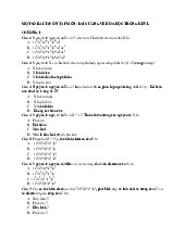 BÀI TẬP ÔN TẬP MÔN HÓA HỌC (BAI TAP MON HOA) - CHƯƠNG 1 VÀ 2 | Đại học Điện lực