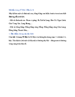 Giải SGK Địa lí 8 Bài 2: Địa hình Việt Nam | Kết nối tri thức