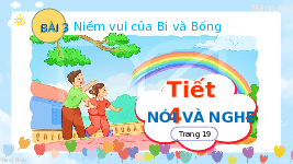 Giáo án điện tử Tiếng Việt 2 Tập 1 Bài 3 Kết nối tri thức: Niềm vui của Bi và Bống - Nói và nghe: Kể chuyện Niềm vui của Bi và Bống