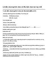 Lời dẫn chương trình chào cờ đầu tuần chọn lọc hay nhất