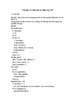 Giải bài 29: Thực hành thiết kế chương trình theo modun | Tin học 11 Kết nối tri thức