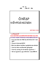 Ổn tập môn kiểm toán cơ bản  | Trường Đại học Công nghiệp Thành phố Hồ Chí Minh