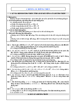 Bài tập chương II đường tròn toán 9