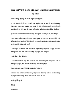 Soạn bài Viết bài văn biểu cảm về một con người hoặc sự việc | Ngữ văn 7 sách Cánh diều