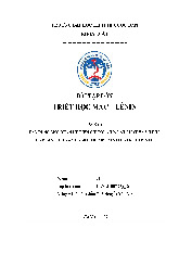 Vận dụng mối quan hệ biện chứng giữa vật chất ý thức để phân tích để môi trường ở việt nam hiện nay | Bài tập lớn môn triết học mác - lênin