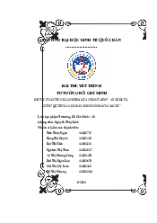 Bài thuyết trình môn tư tưởng Hồ Chí Minh| Đại học Kinh Tế Quốc dân