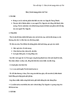 Dàn ý phân tích hình tượng nhân vật Tnú (5 Mẫu + Sơ đồ tư duy) | Văn mẫu lớp 12