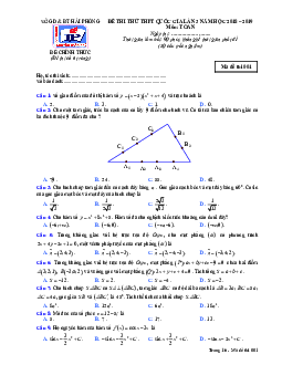 Đề thi thử Toán THPT QG 2019 lần 3 trường chuyên Trần Phú – Hải Phòng