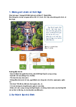 Giải SGK Lịch sử 7 Bài 13: Công cuộc xây dựng và bảo vệ đất nước thời Ngô, Đinh, Tiền Lê (939-1009) | Cánh diều