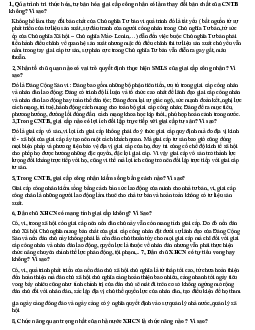Câu hỏi tự luận môn Chủ nghĩa xã hội khoa học