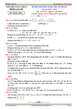 Đề thi học sinh giỏi Toán 8 năm 2023 – 2024 phòng GD&ĐT Hoài Nhơn – Bình Định