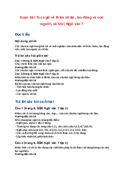 Soạn bài Tục ngữ về thiên nhiên, lao động và con người, xã hội | Ngữ văn 7 sách Cánh diều