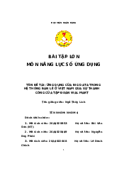 Ứng Dụng Của Big Data Trong Hệ Thống Bán Lẻ Ở Việt Nam Qua Sự Thành Công Của Tập Đoàn Wal Mart | Bài Tập Môn Năng lực số ứng dụng