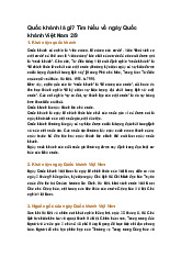 Quốc khánh là gì? Tìm hiểu về ngày Quốc khánh Việt Nam 2/9