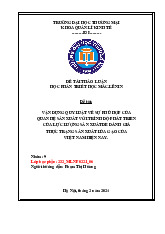 Vận Dụng Quy Luật Về Sự Phù Hợp Của Quan Hệ Sản Xuất Với Trình Độ Phát Triển Của Lực Lượng Sản Xuất Để Đánh Giá Thực Trạng Sản Xuất Của Việt Nam Hiện Nay | Bài thảo luận Triết học Mác Lênin