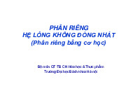 Phân riêng hệ lỏng không đồng nhất | Bài giảng môn quá trình thiết bị | Đại học Bách khoa hà nội