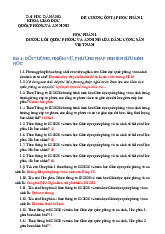 Đề cương ôn tập học phần 1: Đường lối QPAN của Đảng CSVN | Giáo dục thể chất | Đại học Kinh tế - Đại học Đà Nẵng