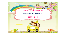 Giáo án điện tử Tiếng Việt 3 Tập 2 Kết nối tri thức: Ôn tập giữa học kì 2