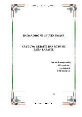 Xây dựng Website Bán Mỹ Phẩm | Đồ án Môn Công Nghệ Thông Tin - Trường Cao đẳng Công nghệ Tây Nguyên