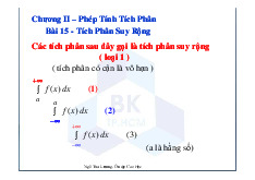 Bài giảng Tích phân suy rộng | Giải tích | Đại học Bách khoa Tp Hồ Chí Minh