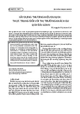 Xây dựng thương hiệu du lịch Việt Nam với Đài Loan môn Marketing du lịch | Đại học kinh tế Quốc dân