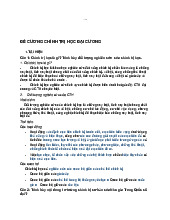 Đề cương chính trị học đại cương - Tổng quan về chính trị | Đại Học Nội Vụ Hà Nội